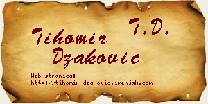 Tihomir Džaković vizit kartica